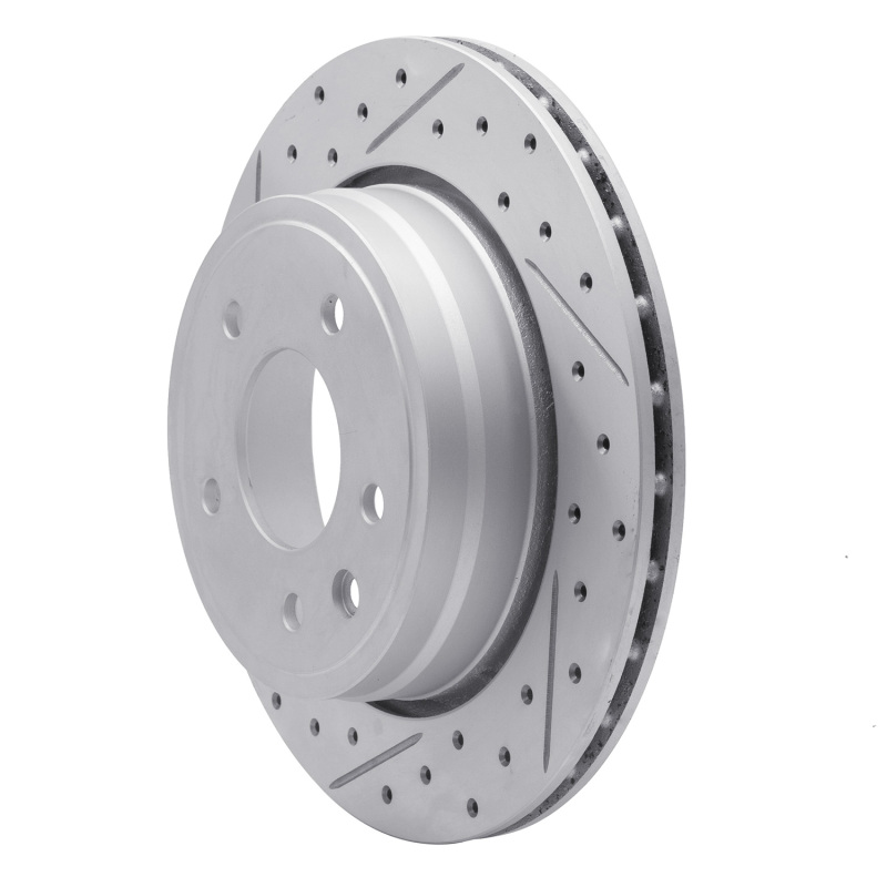 Jaguar XK8 Brake Rotor (1) - Rear Left - DFC - Geoperformance Drilled & Slotted - `95-`06