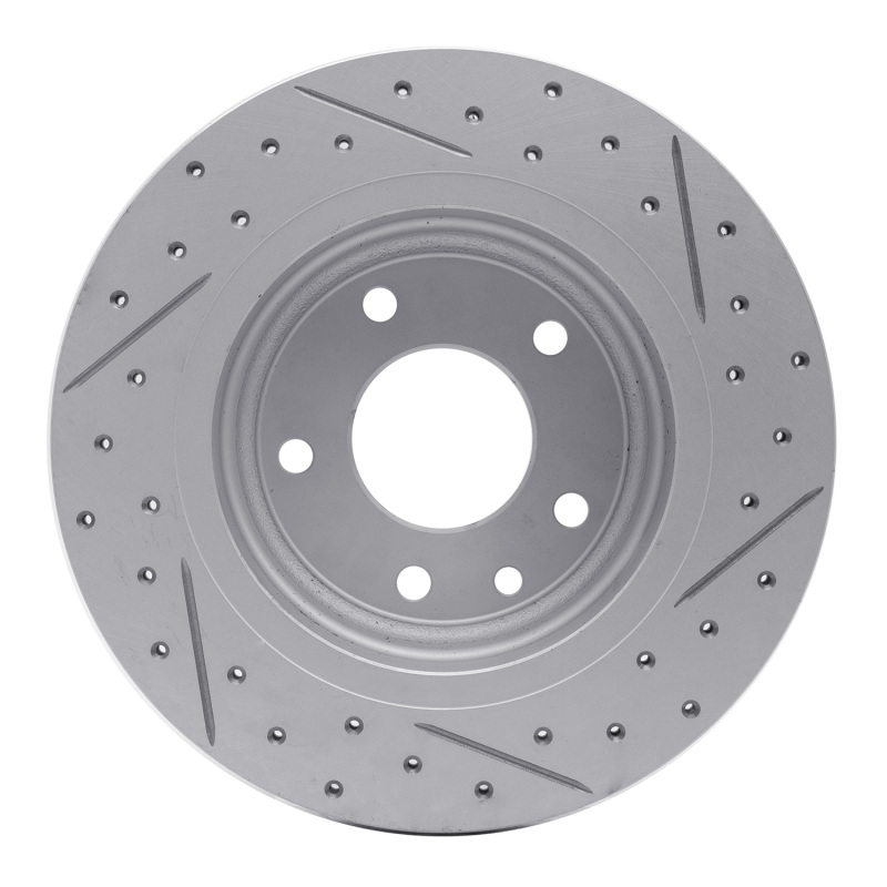 Jaguar XJR Brake Rotor (1) - Rear Right - DFC - Drilled & Slotted Geoperformance - `95-`06