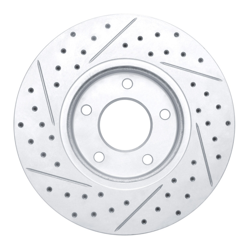 Jaguar Vanden Plas Brake Rotor (1) - Front Right - DFC - Drilled & Slotted Geoperformance - `97-`03