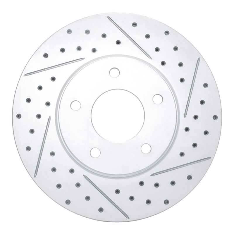 Jaguar Vanden Plas Brake Rotor (1) - Front Right - DFC - Drilled & Slotted Geoperformance - `97-`03