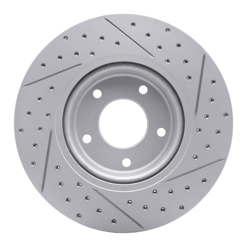 Jaguar XK8 Brake Rotor (1) - Front Left - DFC - Drilled & Slotted Geoperformance - `98-`06