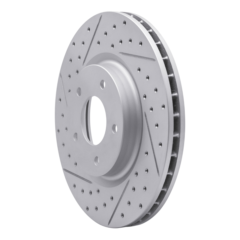 Jaguar XK8 Brake Rotor (1) - Front Left - DFC - Drilled & Slotted Geoperformance - `98-`06