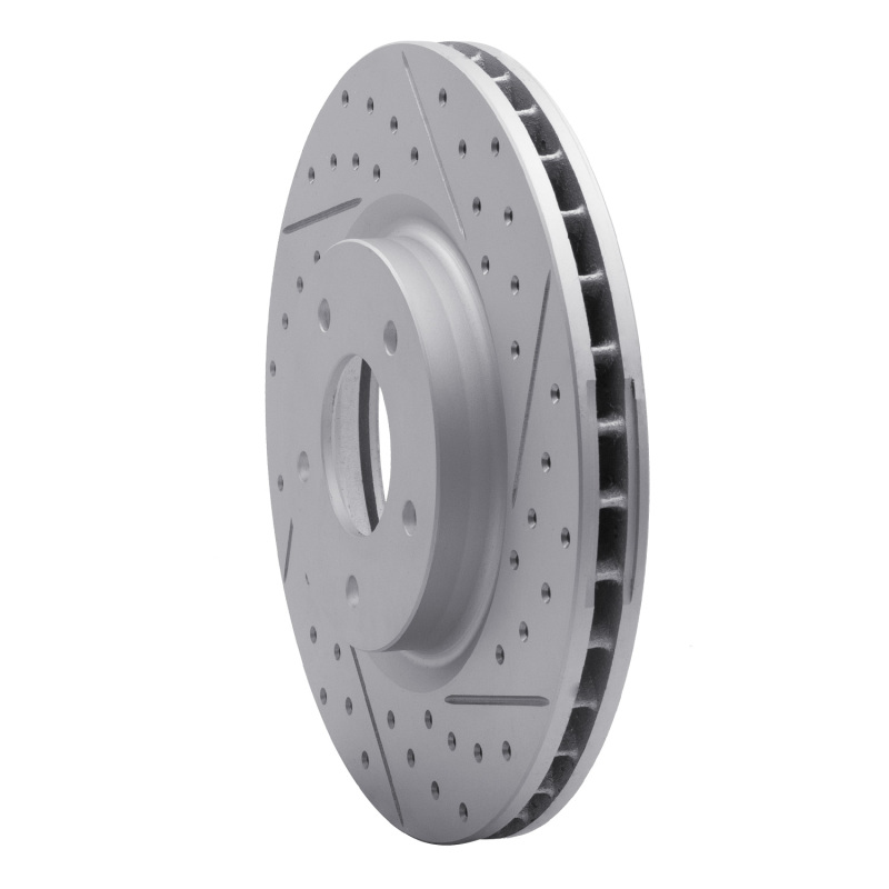 Jaguar XKR Brake Rotor (1) - Front Right - DFC - Geoperformance Drilled & Slotted - `98-`06