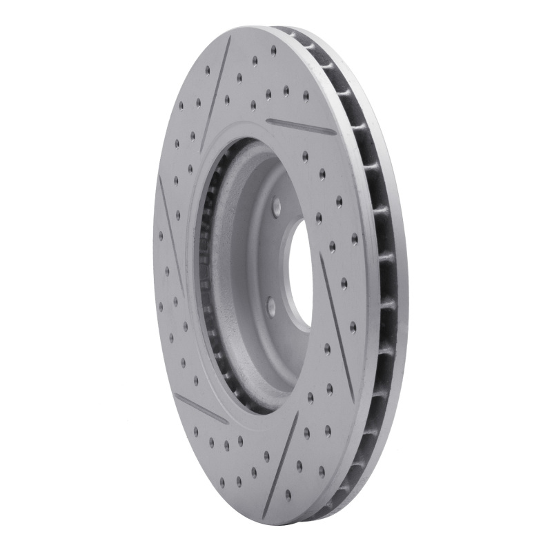 Jaguar XKR Brake Rotor (1) - Front Right - DFC - Geoperformance Drilled & Slotted - `98-`06