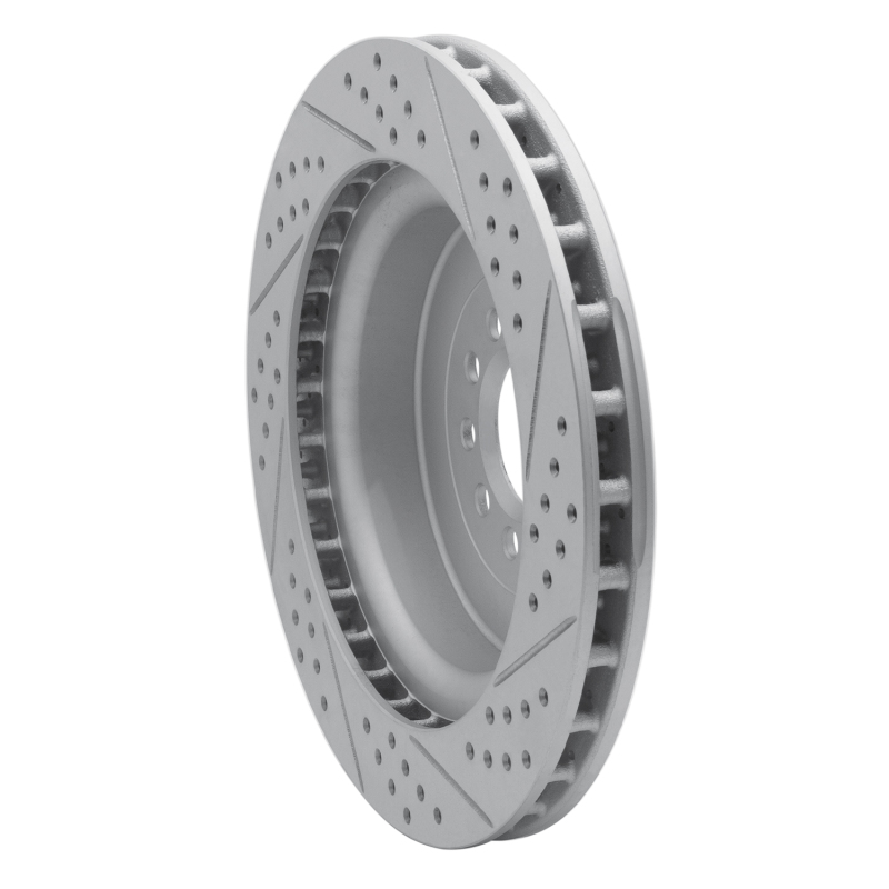 Jaguar Super V8 Brake Rotor (1) - Front Left - DFC - Drilled & Slotted Geoperformance - `03-`05