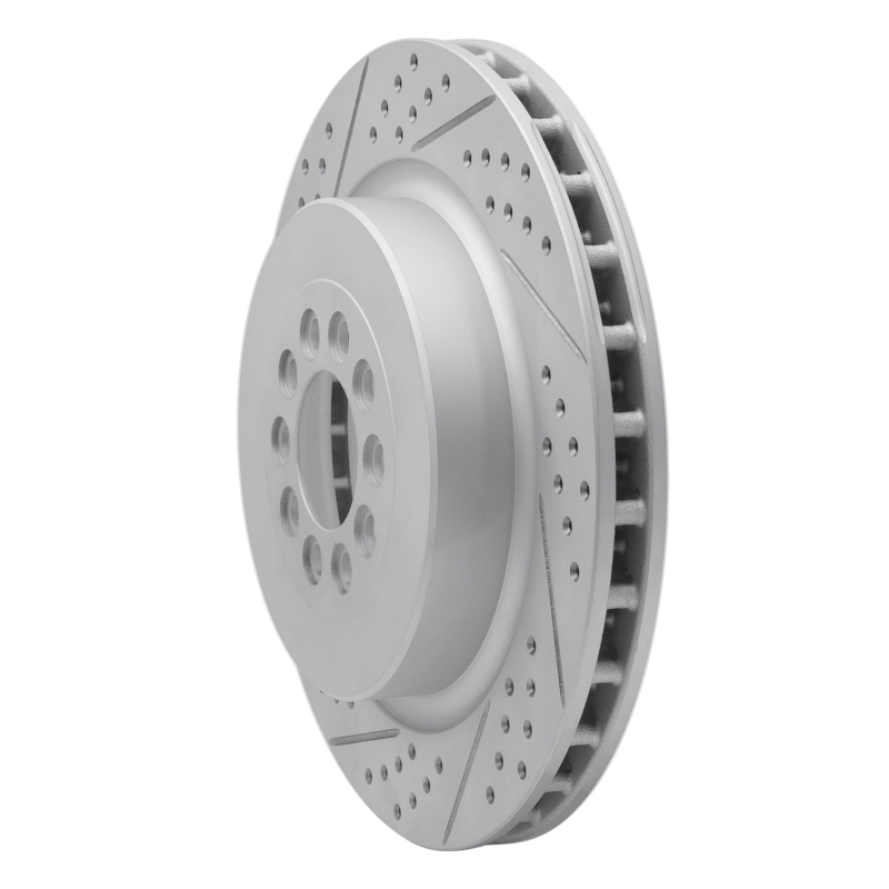 Jaguar Super V8 Brake Rotor (1) - Front Left - DFC - Drilled & Slotted Geoperformance - `03-`05