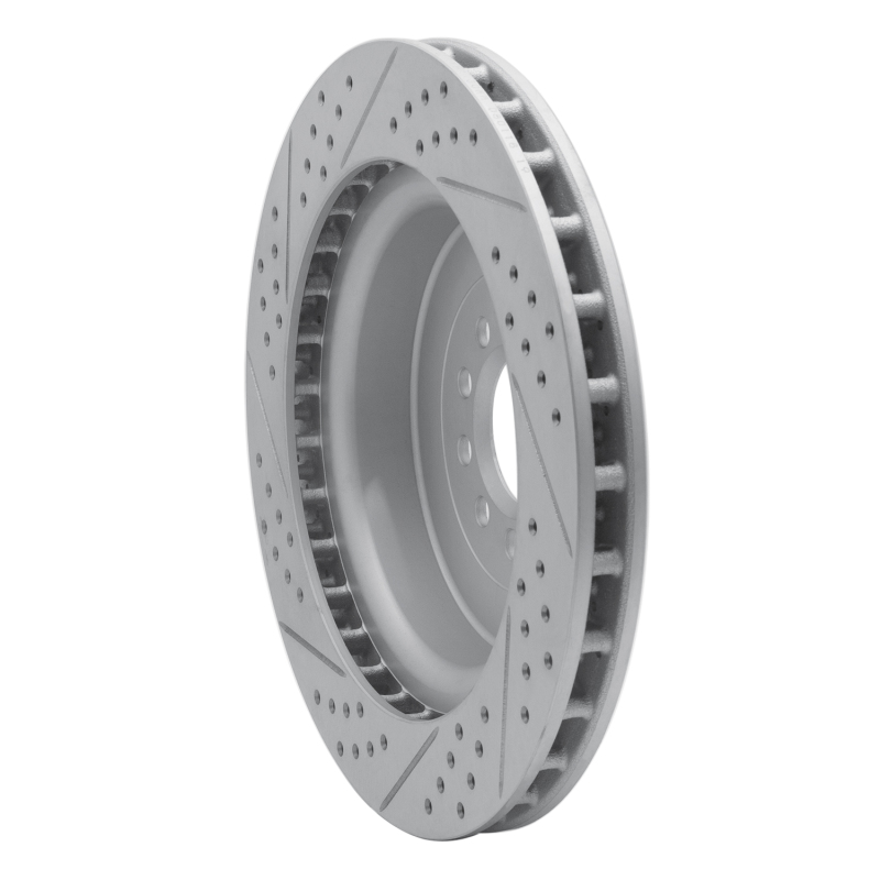 Jaguar XJR Brake Rotor (1) - Front Right - DFC - Drilled & Slotted Geoperformance - `03-`05