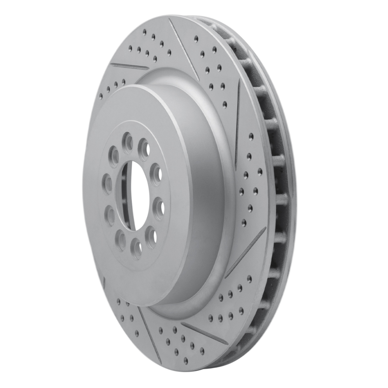 Jaguar XJR Brake Rotor (1) - Front Right - DFC - Drilled & Slotted Geoperformance - `03-`05