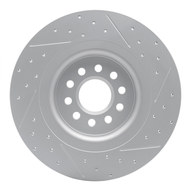 Jaguar Super V8 Brake Rotor (1) - Rear Left - DFC - Geoperformance Drilled & Slotted - `03-`05