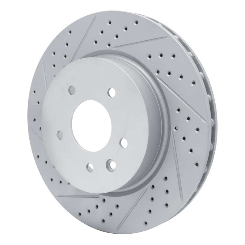 Jaguar XJR Brake Rotor (1) - Rear Left - DFC - Drilled & Slotted Geoperformance - `00-`06