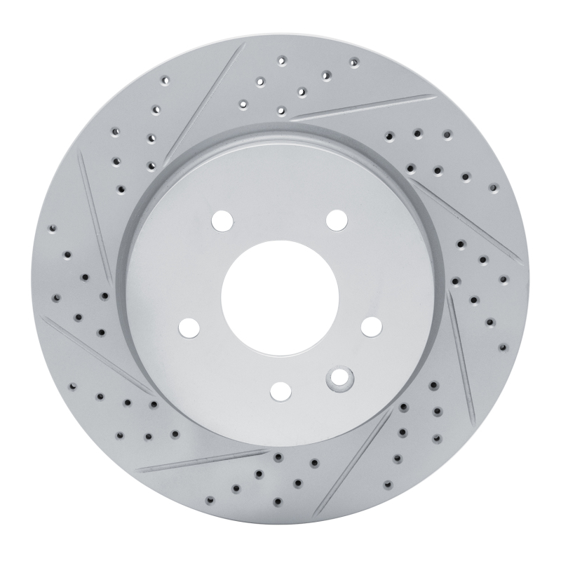Jaguar XJR Brake Rotor (1) - Rear Left - DFC - Drilled & Slotted Geoperformance - `00-`06