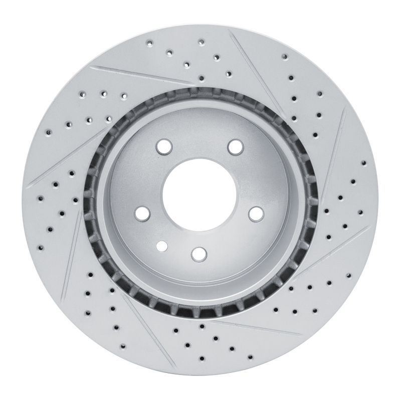 Jaguar XJR Brake Rotor (1) - Rear Left - DFC - Drilled & Slotted Geoperformance - `00-`06