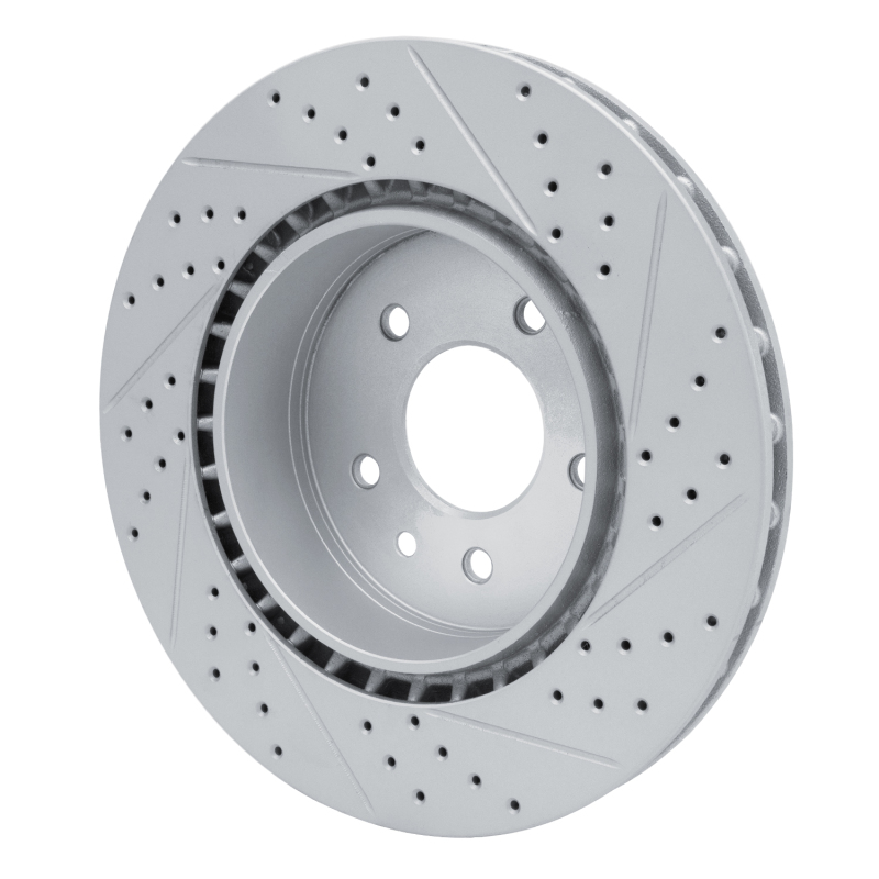 Jaguar XJR Brake Rotor (1) - Rear Left - DFC - Drilled & Slotted Geoperformance - `00-`06