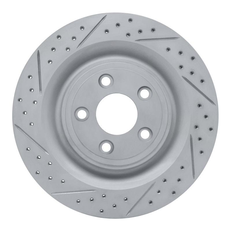 Jaguar XJ8 Brake Rotor (1) - Rear Left - DFC - Geoperformance Rotor - Drilled & Slotted - `06-`15