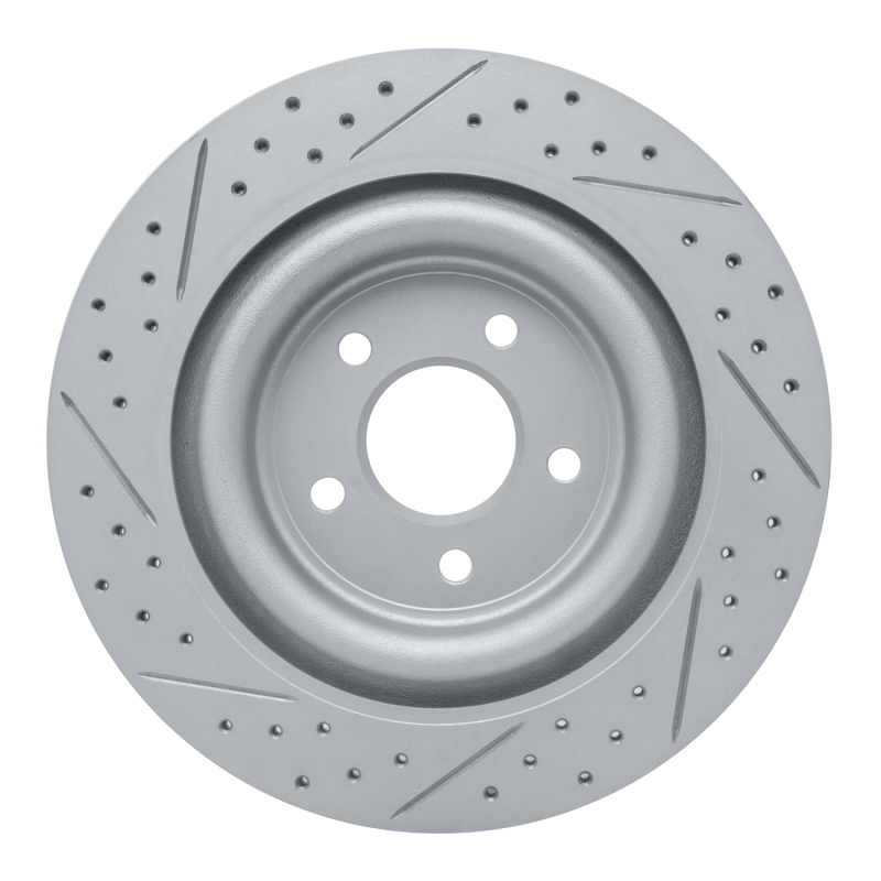 Jaguar Super V8 Brake Rotor (1) - Rear Right - DFC - Geoperformance Rotor - Drilled & Slotted - `06-`15
