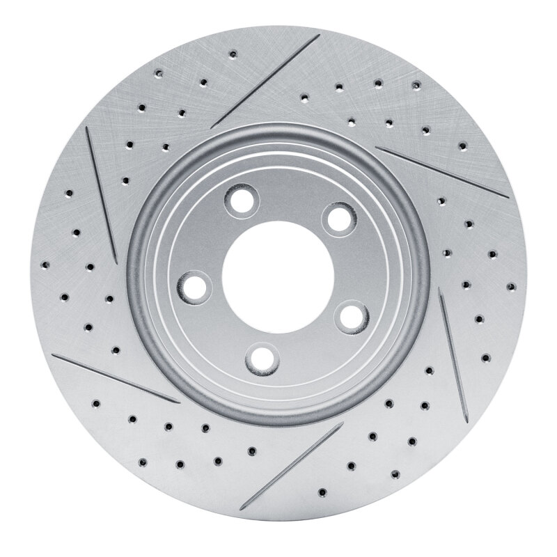 Jaguar XK Brake Rotor (1) - Front Left - DFC - Drilled & Slotted Geoperformance - `06-`10