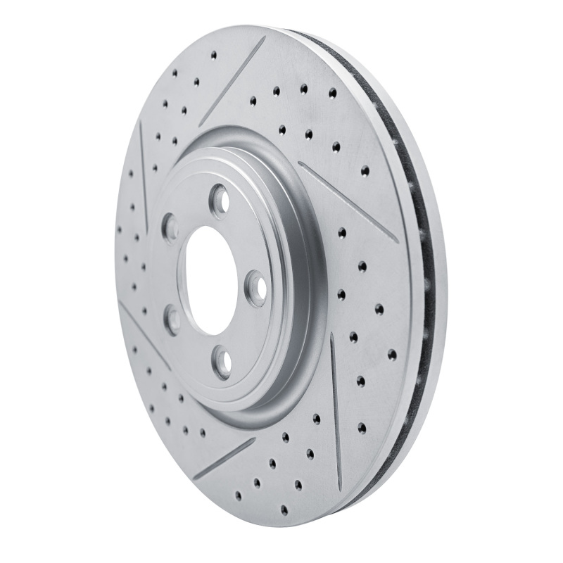 Jaguar XK Brake Rotor (1) - Front Left - DFC - Drilled & Slotted Geoperformance - `06-`10