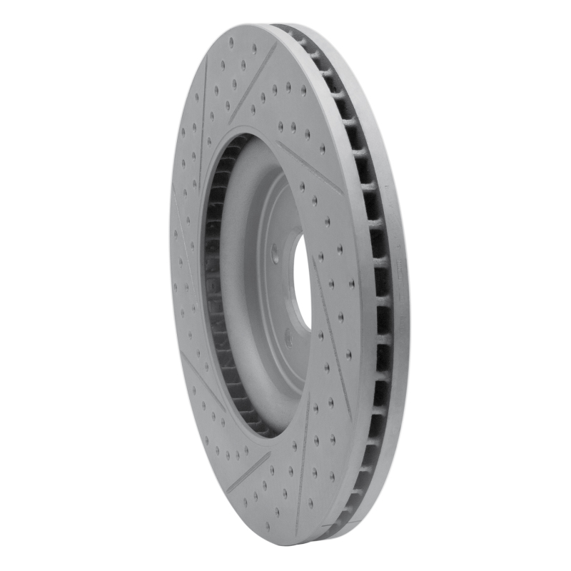 Jaguar Super V8 Brake Rotor (1) - Front Right - DFC - Drilled & Slotted Geoperformance - `06-`21