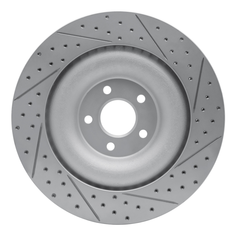 Jaguar F-Type Brake Rotor (1) - Rear Left - DFC - Drilled & Slotted Geoperformance - `10-`24