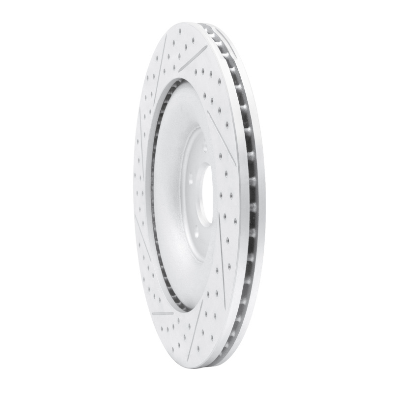 Jaguar XFR Brake Rotor (1) - Rear Right - DFC - Drilled & Slotted Geoperformance - `10-`24