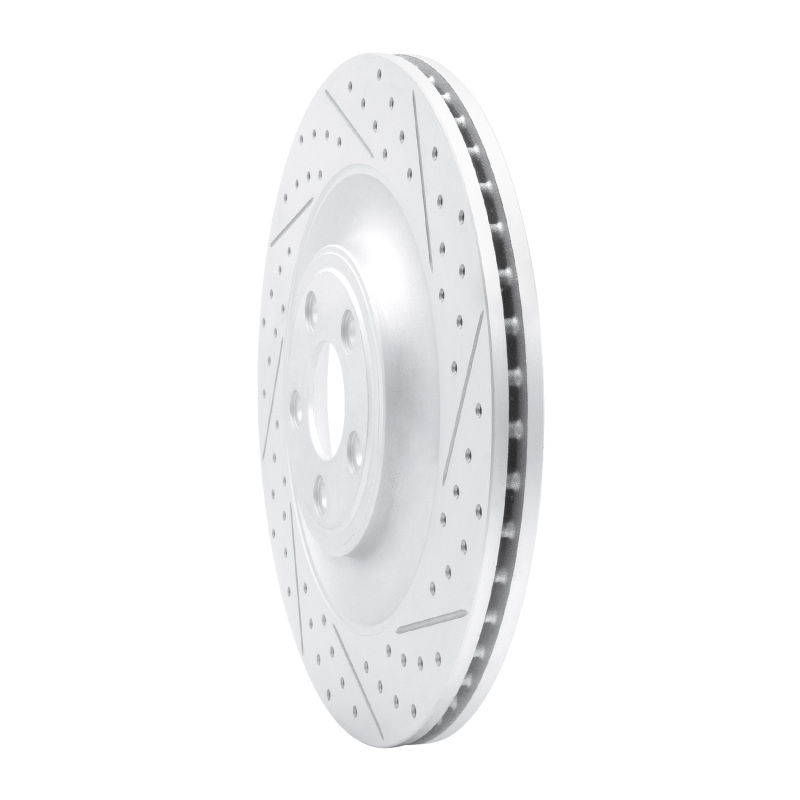 Jaguar XFR Brake Rotor (1) - Rear Right - DFC - Drilled & Slotted Geoperformance - `10-`24