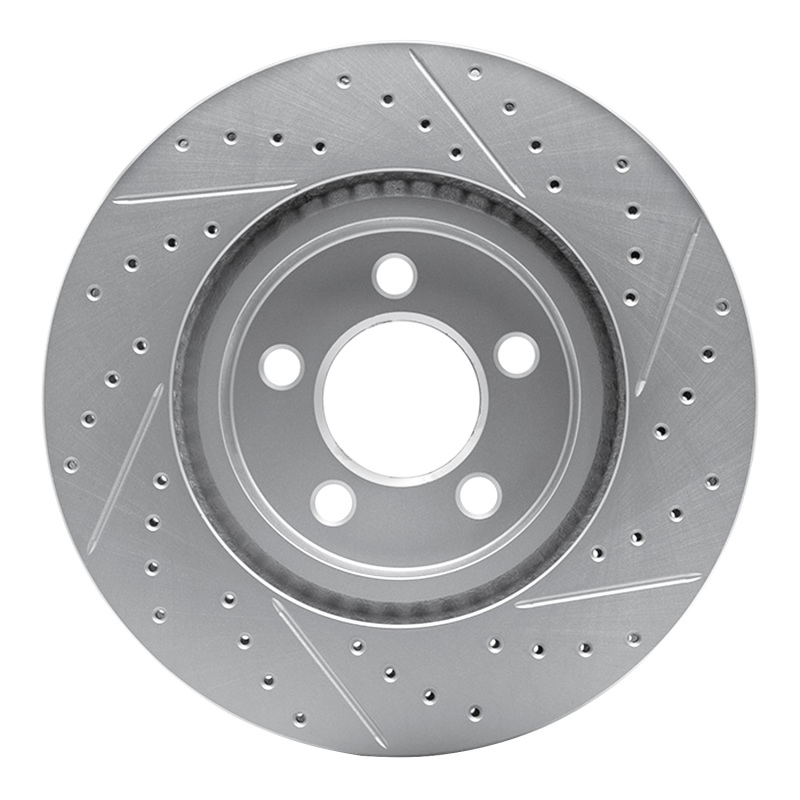 Jaguar S-Type Brake Rotor (1) - Rear Left - DFC - Drilled & Slotted Geoperformance - `06-`08