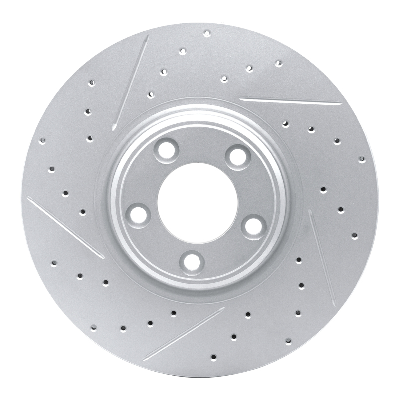 Jaguar S-Type Brake Rotor (1) - Front Right - DFC - Geoperformance Rotor - Drilled and Slotted - `03-`05