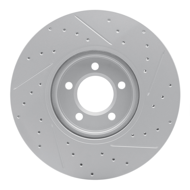 Jaguar S-Type Brake Rotor (1) - Front Right - DFC - Geoperformance Rotor - Drilled and Slotted - `03-`05