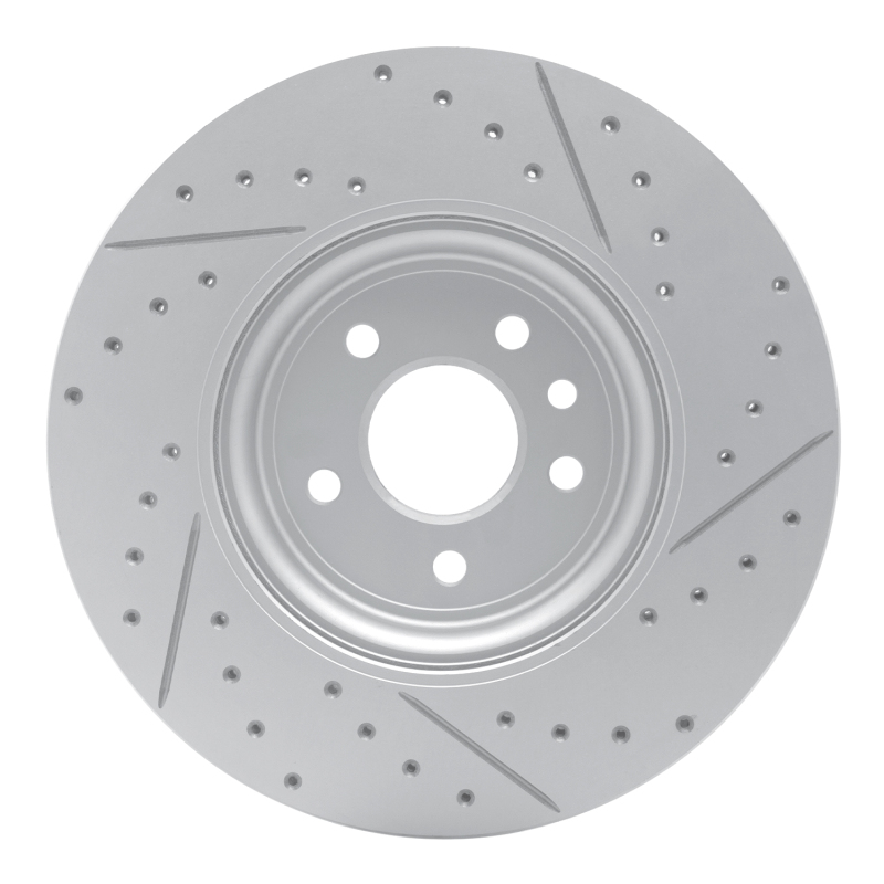 Jaguar XF Brake Rotor (1) - Front Left - DFC - Drilled & Slotted Geoperformance - `17-`20