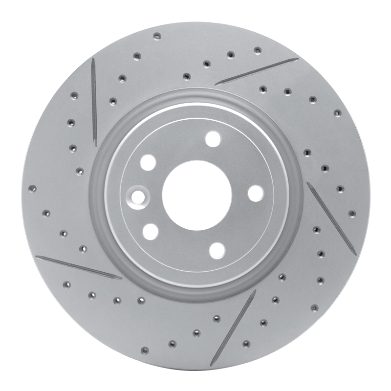 Jaguar XF Brake Rotor (1) - Front Left - DFC - Drilled & Slotted Geoperformance - `17-`20