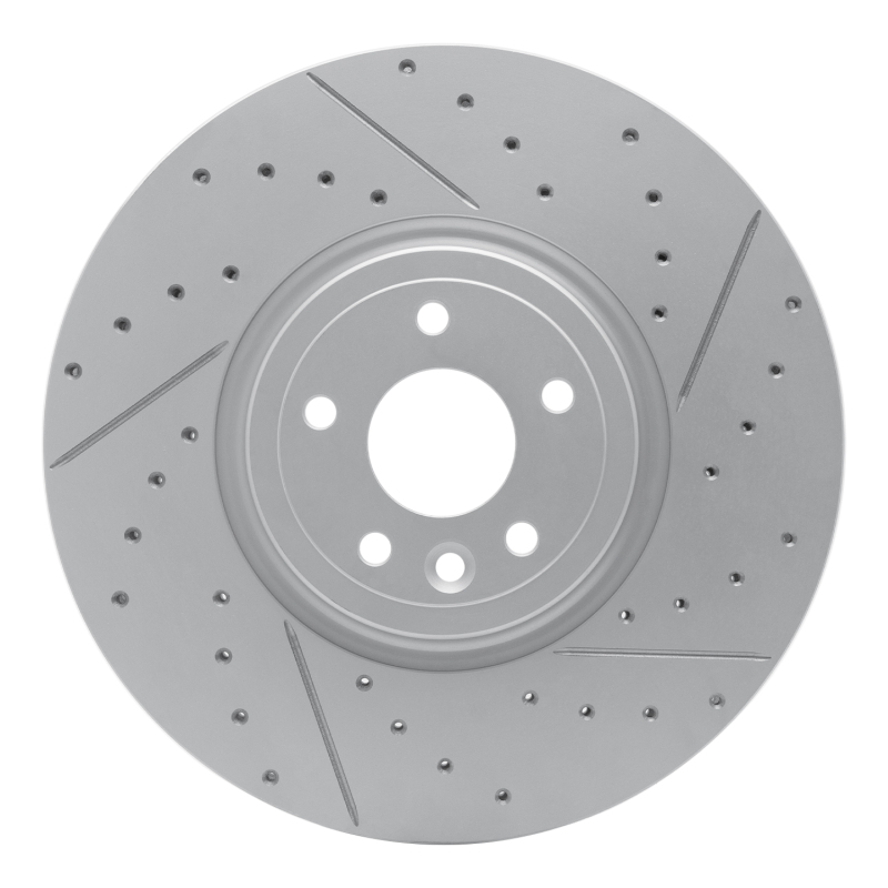 Jaguar Xf Brake Rotor (1) - Front Right - DFC - Drilled & Slotted Geoperformance - `16-`24