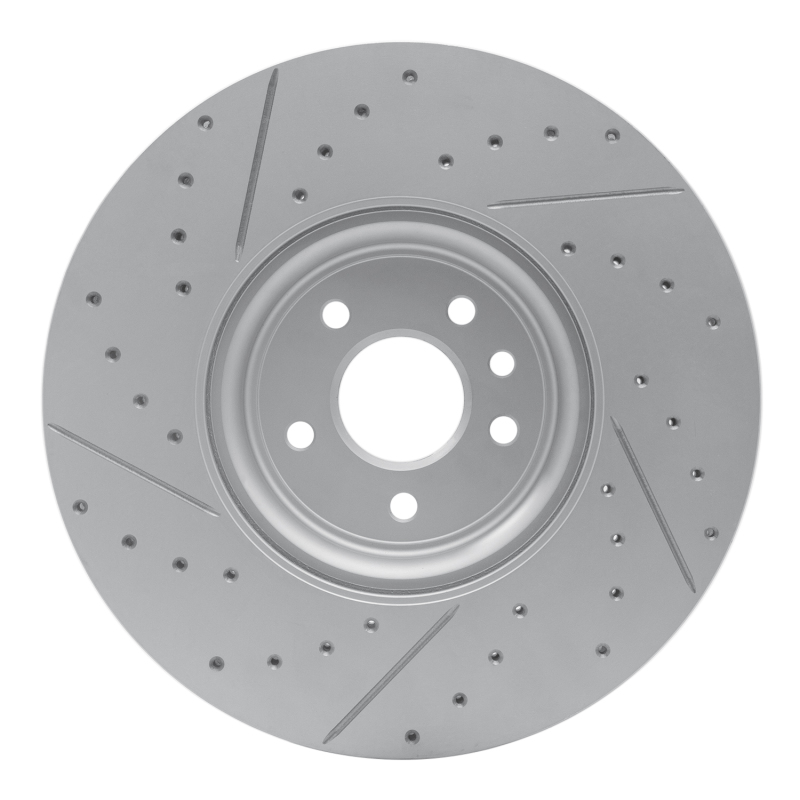 Jaguar Xf Brake Rotor (1) - Front Right - DFC - Drilled & Slotted Geoperformance - `16-`24