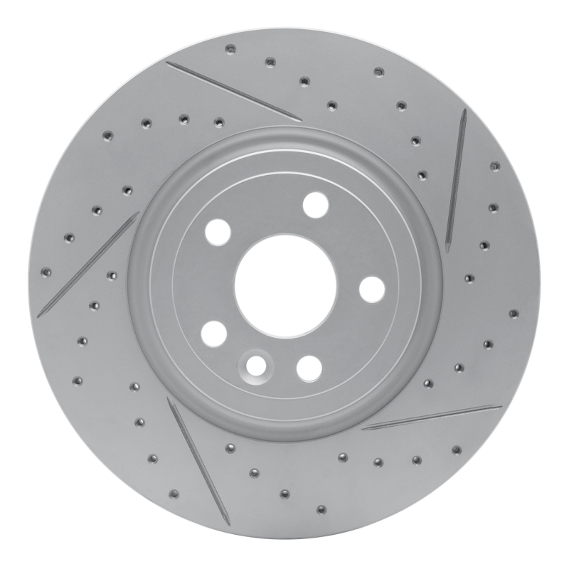 Jaguar F-Pace Brake Rotor (1) - Front Right - DFC - Geoperformance, Drilled & Slotted - `17-`19