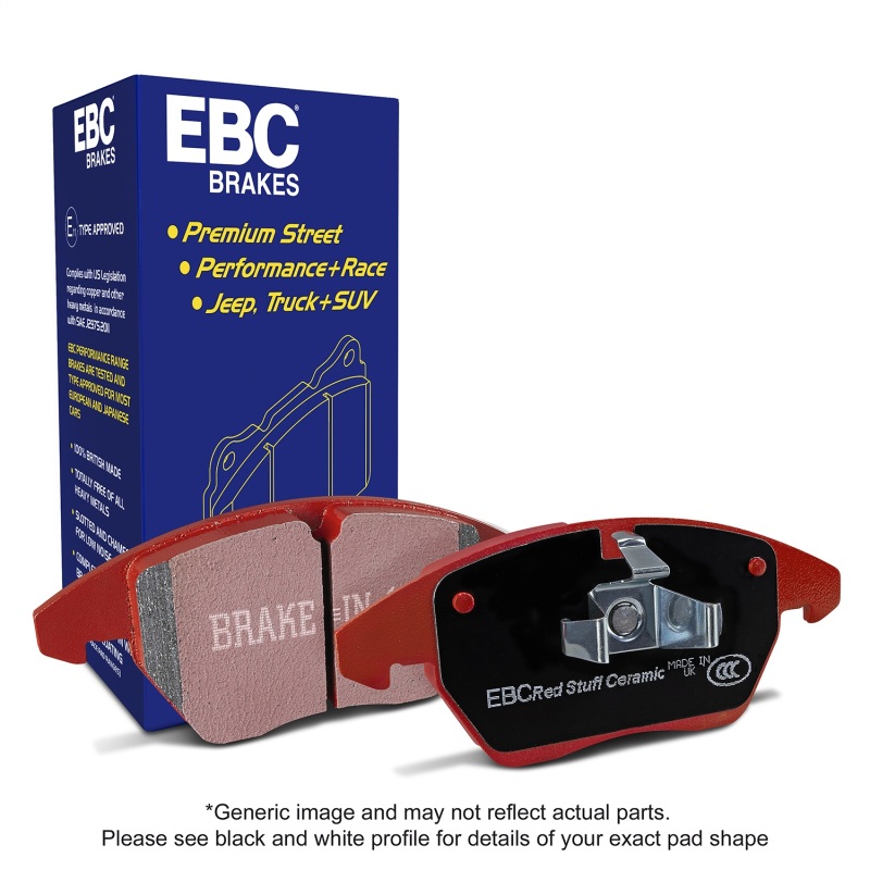 Jaguar XE Brake Pads - Front - EBC - Redstuff Ceramic - Red - `16-`27