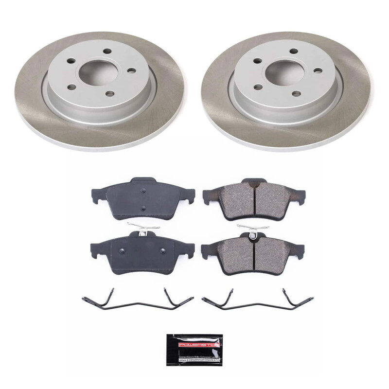 Jaguar S-Type Brake Kit - Front + Rear - PowerStop - Z17 Evolution Geomet Coated Rotors + Low-Dust Ceramic Pads - `03-`04