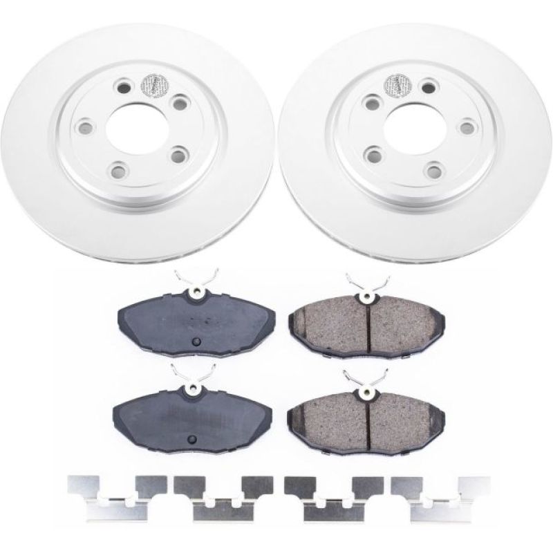Jaguar Vanden Plas Brake Kit - Rear - PowerStop - Z17 Evolution Geomet Coated Rotors + Low-Dust Ceramic Pads - 2005