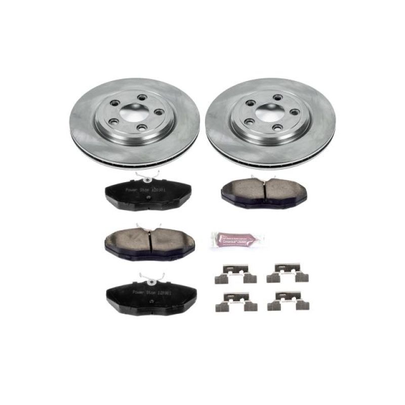 Jaguar S-Type Brake Kit - Rear - PowerStop - Autospecialty Rotors + Z17 Evolution Plus Ceramic Pads - `03-`05