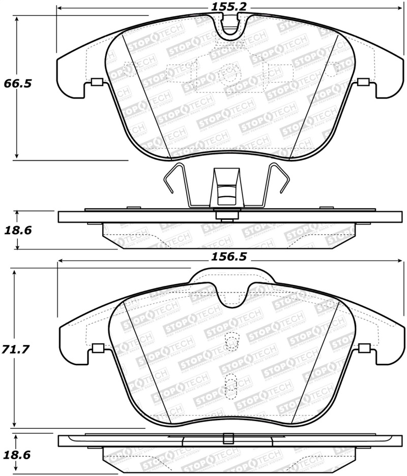 Jaguar S-Type Brake Pads - Stoptech - Street - `06-`08