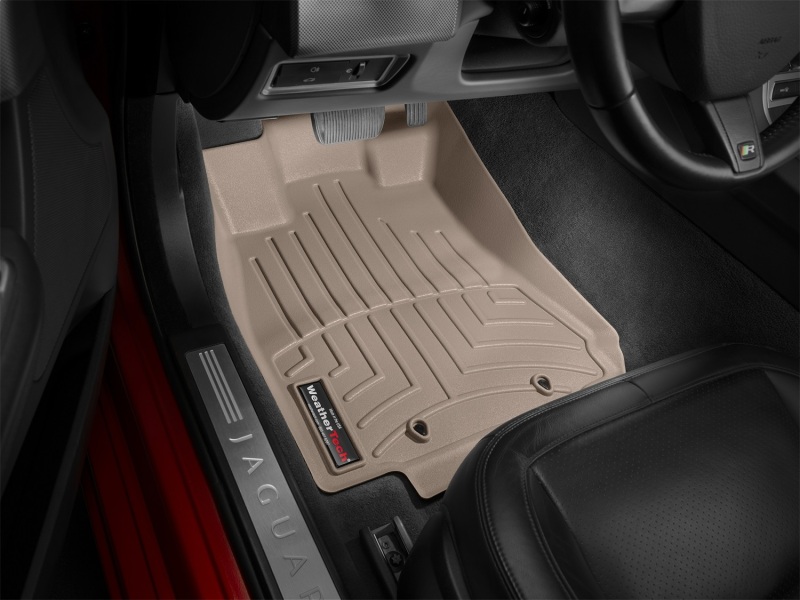 Jaguar XF Floor Mats - Front - WeatherTech - FloorLiner DigitalFit - Tan - `09-`12