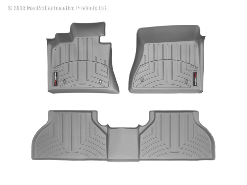 Jaguar XJ Floor Mat Set - Front - WeatherTech - FloorLiner DigitalFit - Grey - `10-`27