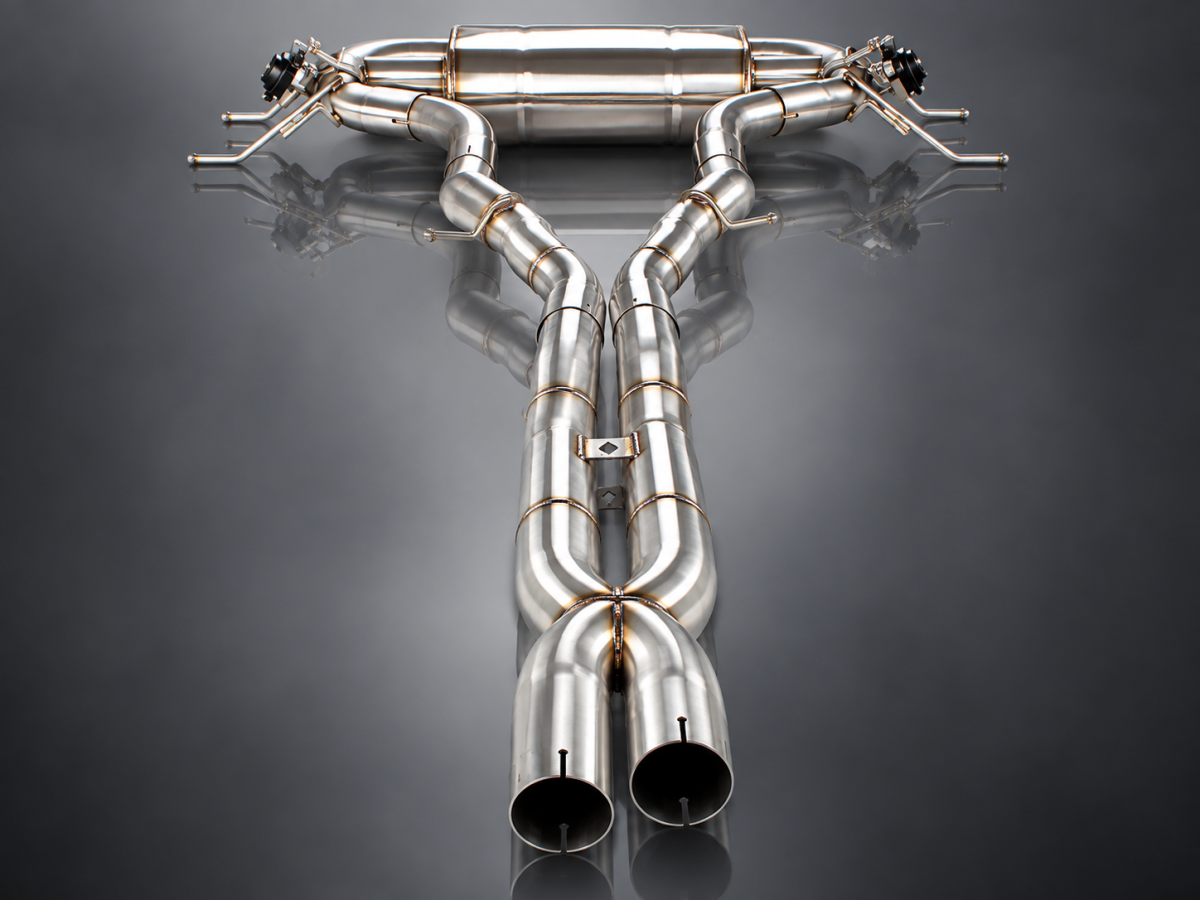 Jaguar F-TYPE Performance Exhaust System - MADNESS - 3.0L V6 - Dual Center Exit - Electronic Valve Design - Forged Carbon Fiber Exhaust Tips