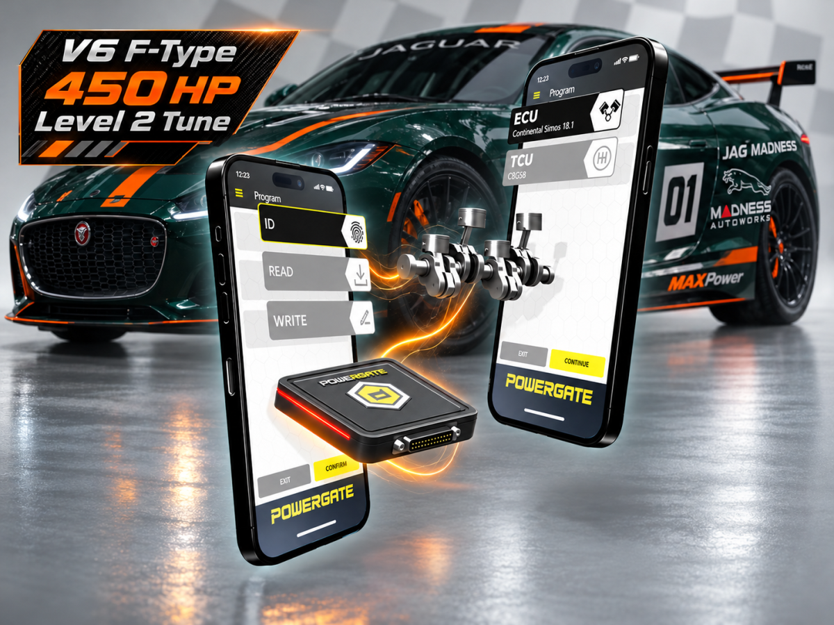 Jaguar F-TYPE Powergate 4 Tuning Package - MAXPower Performance Flash - 3.0L - Level 2