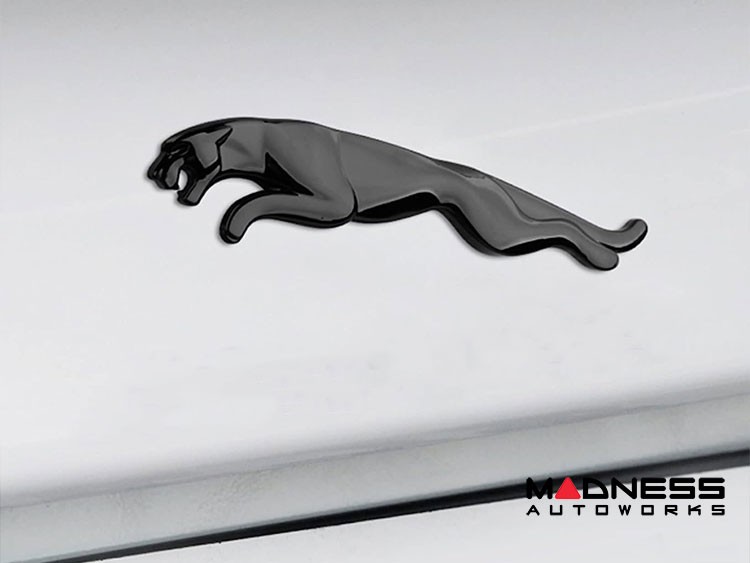 Jaguar Custom Emblem - Leaping Jaguar - Satin Black Finish