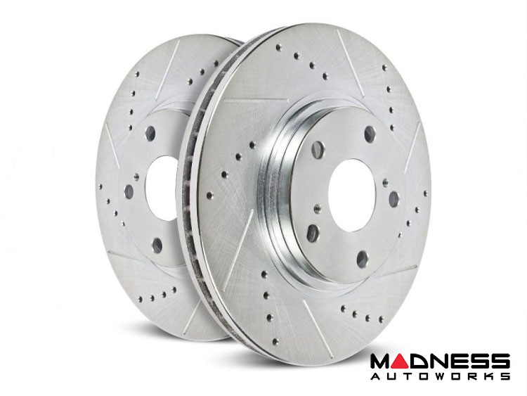 Jaguar F-Type Brake Rotors - Front - Drilled & Slotted - Evolution by Powerstop