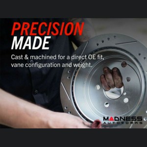 Jaguar XF Brake Rotors - Front - Drilled + Slotted - Evolution by Powerstop