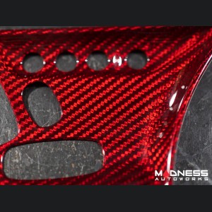 Jaguar F-Type Interior Trim - Carbon Fiber - Seat Adjustment Control Cover Trim Kit - Red Candy - 2018+