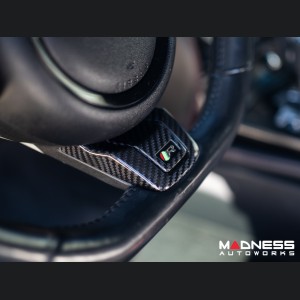 Jaguar F-Type Interior Trim - Carbon Fiber - Steering Wheel Trim - R - Flat Bottom Style Wheel