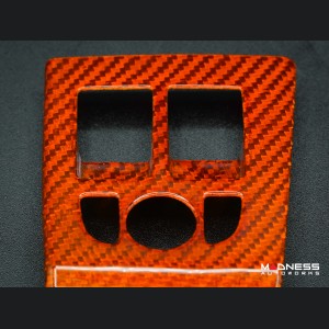 Jaguar F-Type Interior Trim - Carbon Fiber - Window Switch Control Cover Kit - Orange Candy