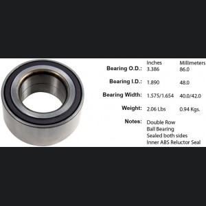 Jaguar XK Wheel Bearings - StopTech - Premium Double Row Wheel Bearing