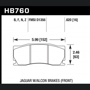 Jaguar XK - HAWK HPS Brake Pad Sets